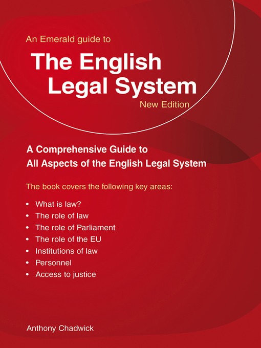 Cover image for Emerald Guide to The English legal System